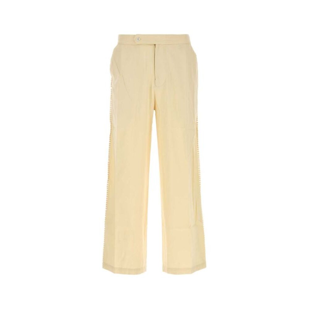 Baziszt Men Ivory Cotton Corniche Pant